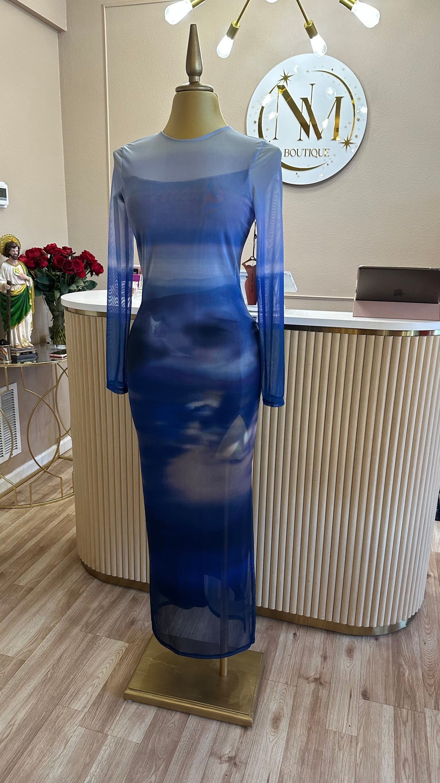 Blue mesh dress 💙