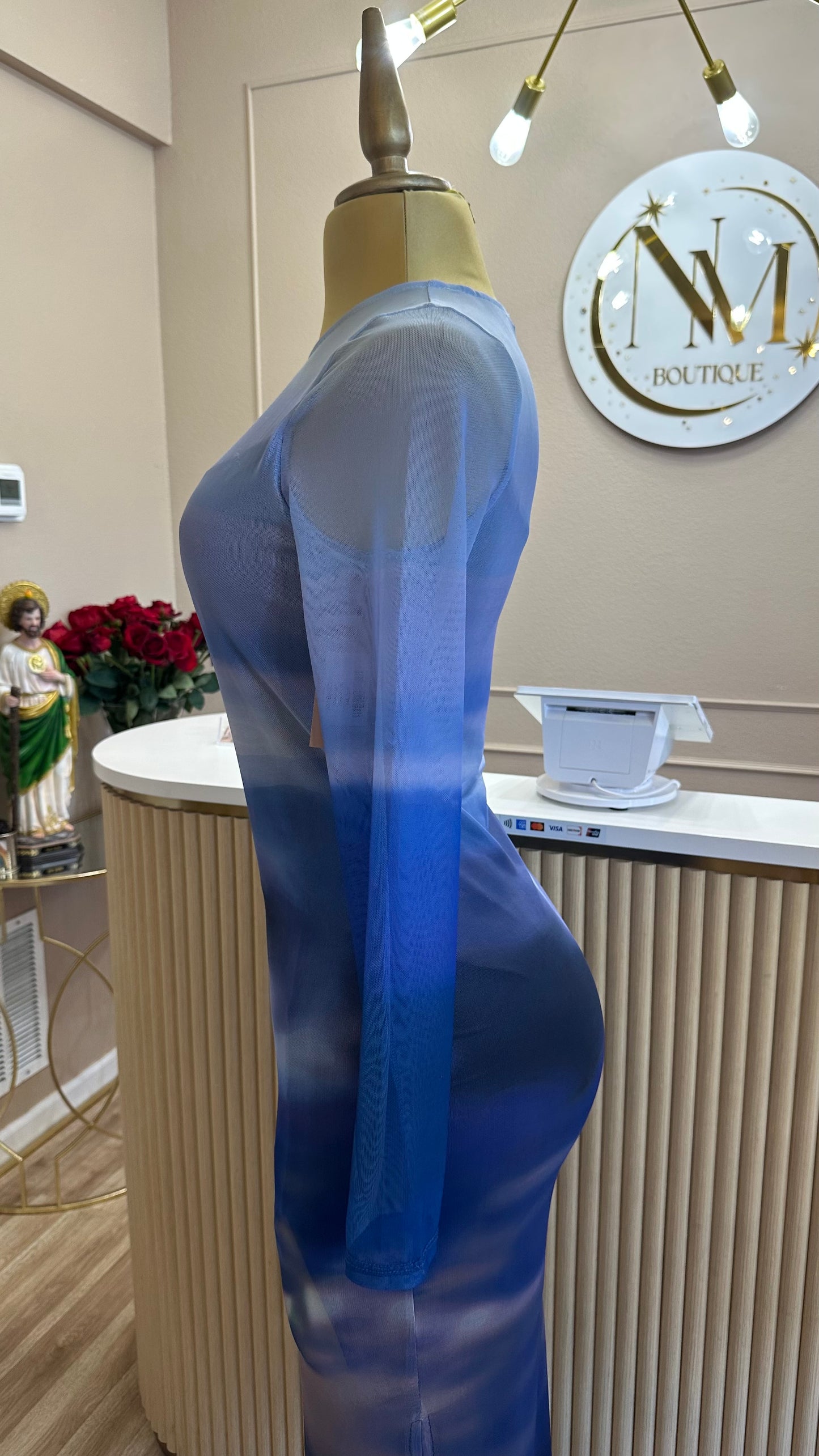 Blue mesh dress 💙