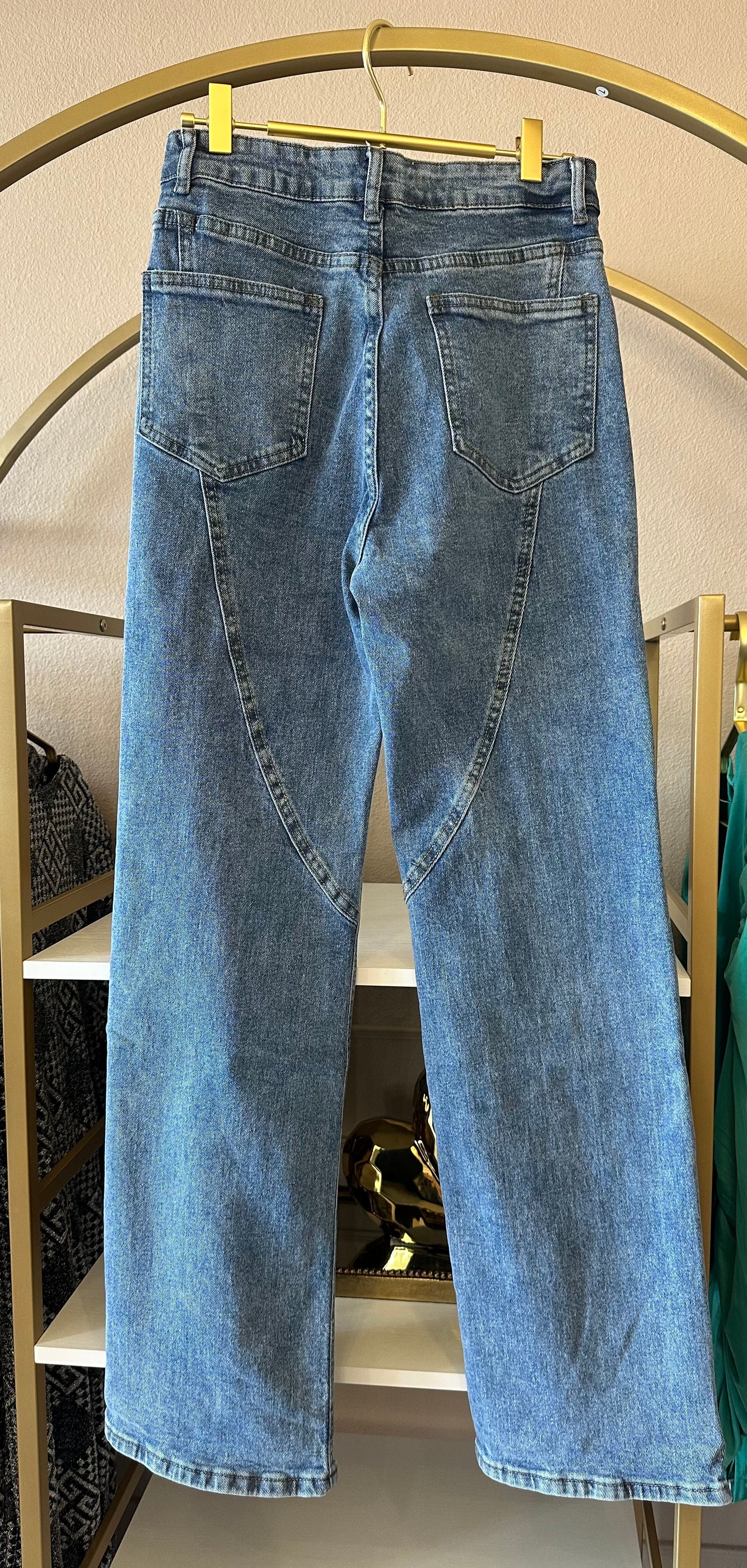 Dark Rhinestone Jeans