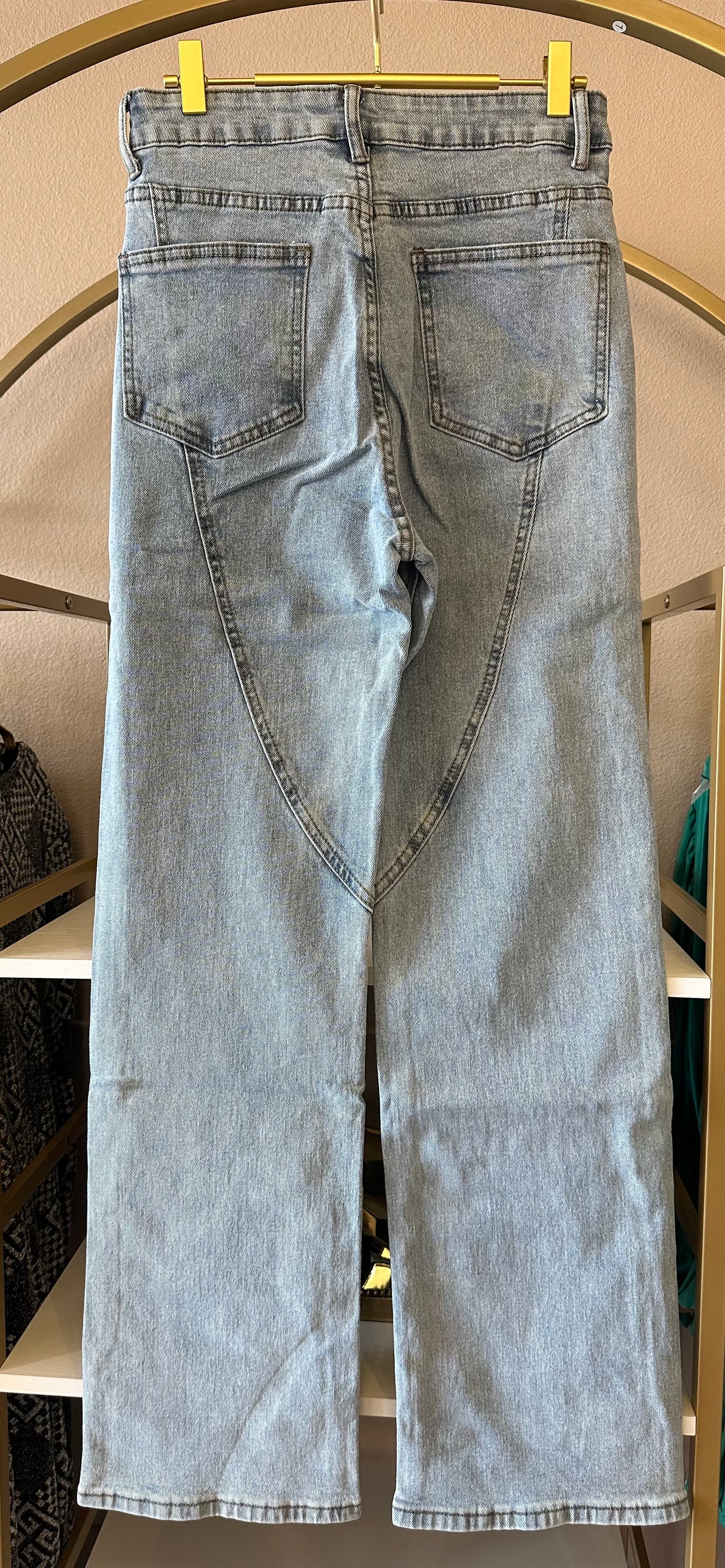 Light Rhinestone Jeans