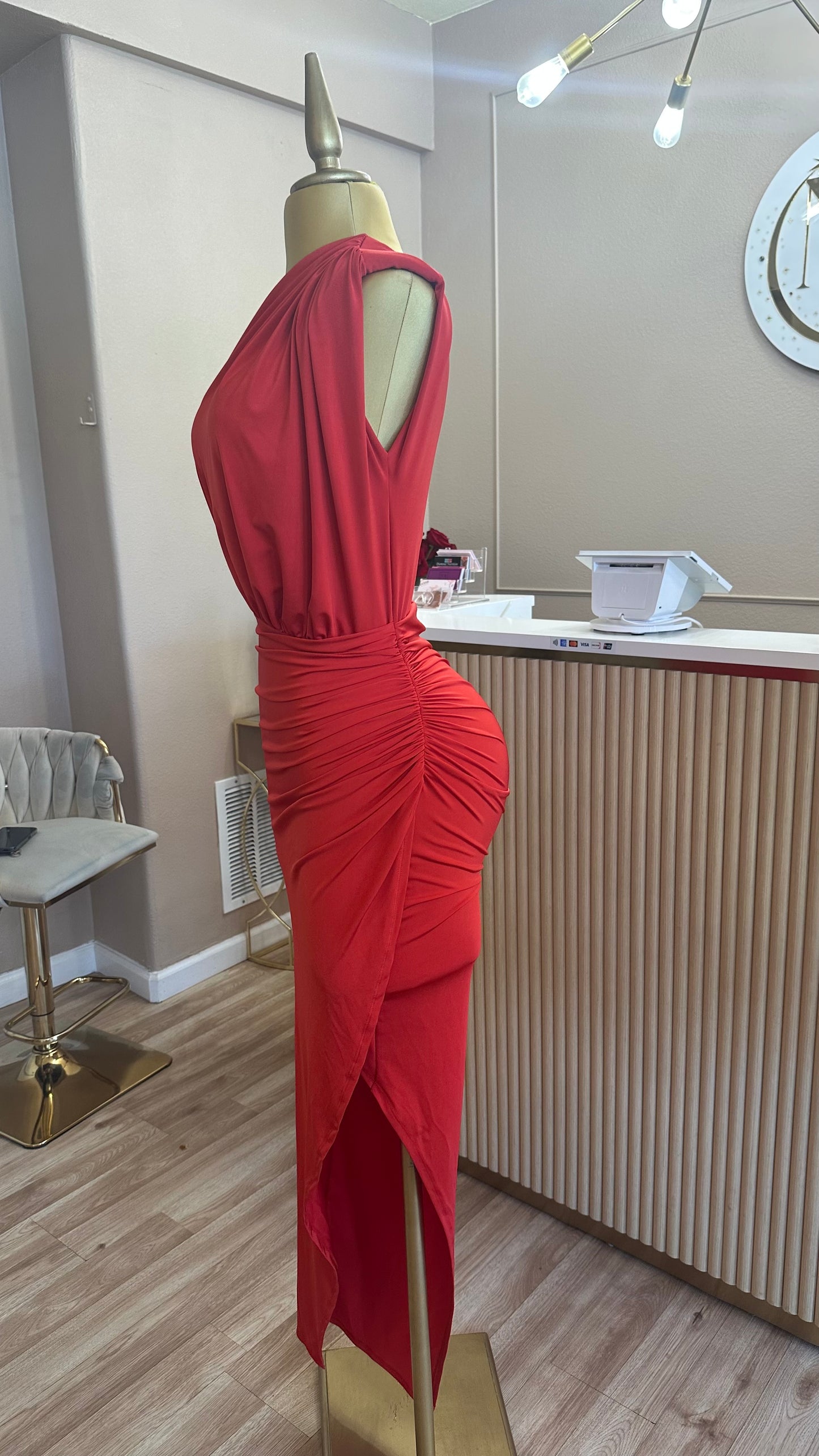 One shoulder Red ❤️ Dress