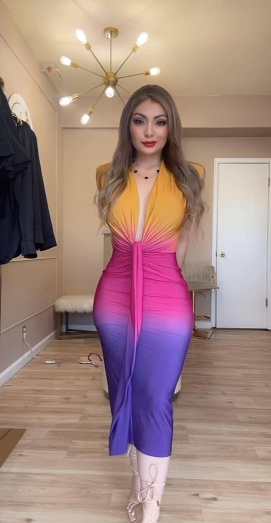 Hombre Dress 🧡🩷💜