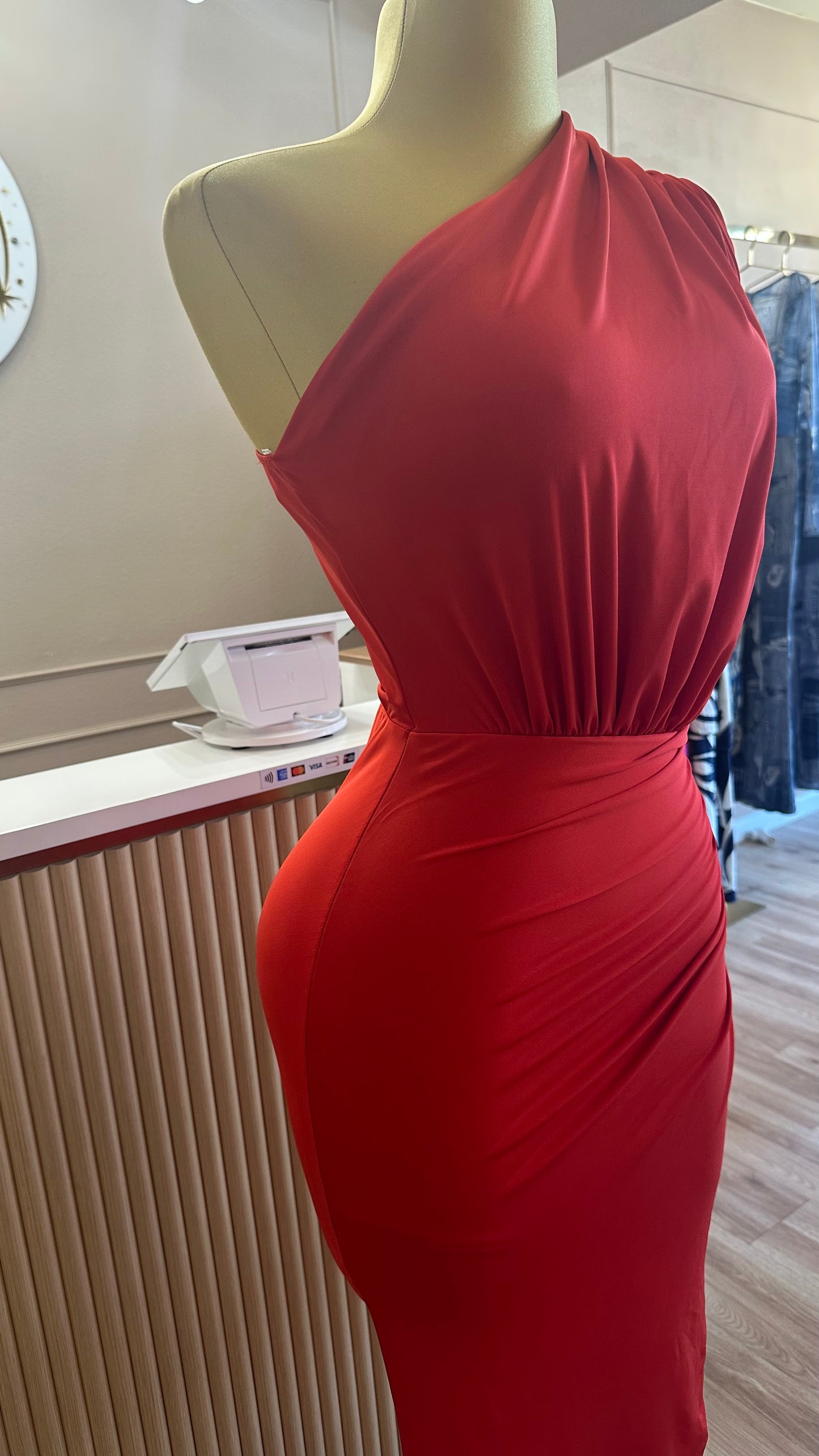 One shoulder Red ❤️ Dress