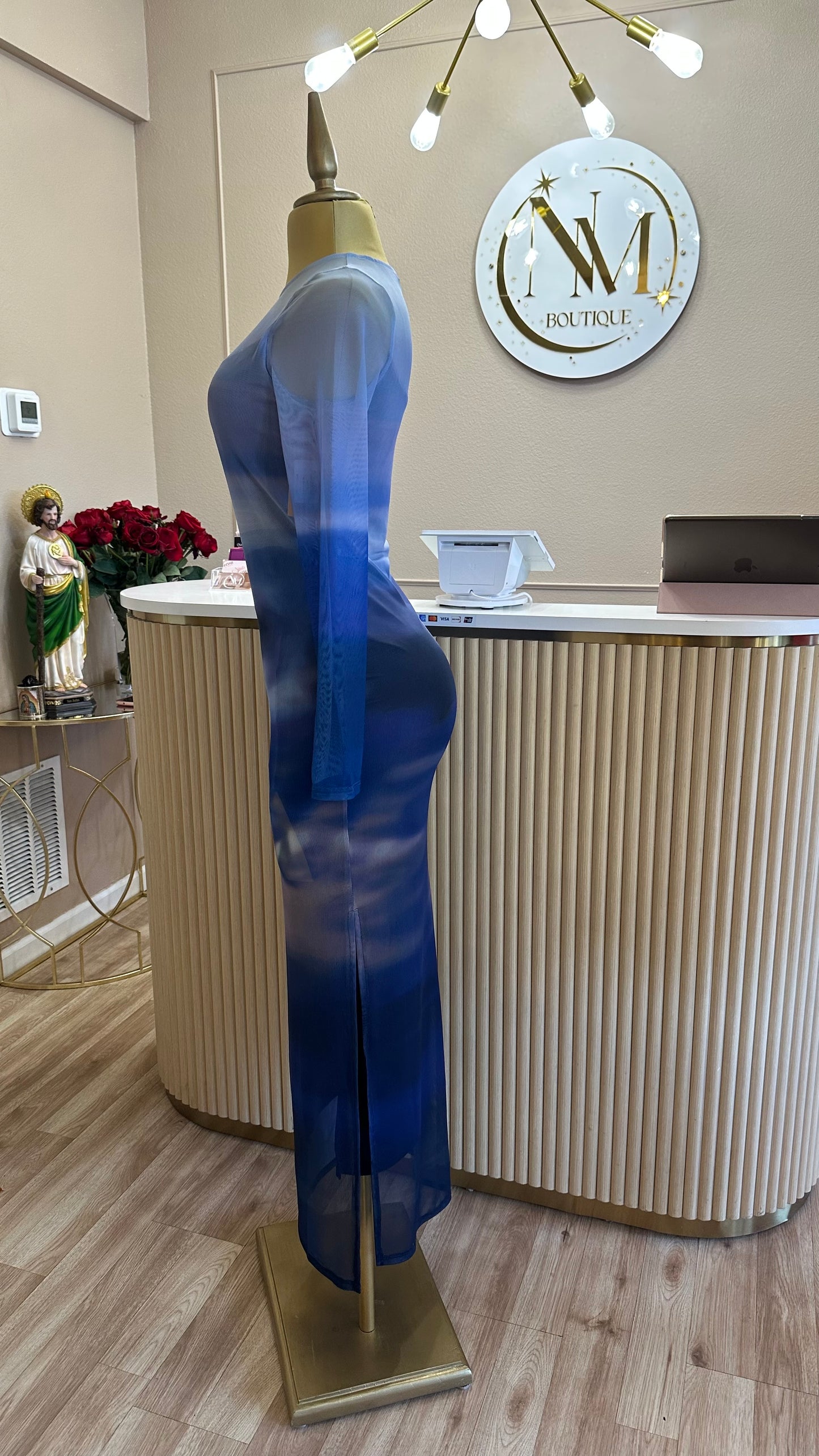 Blue mesh dress 💙