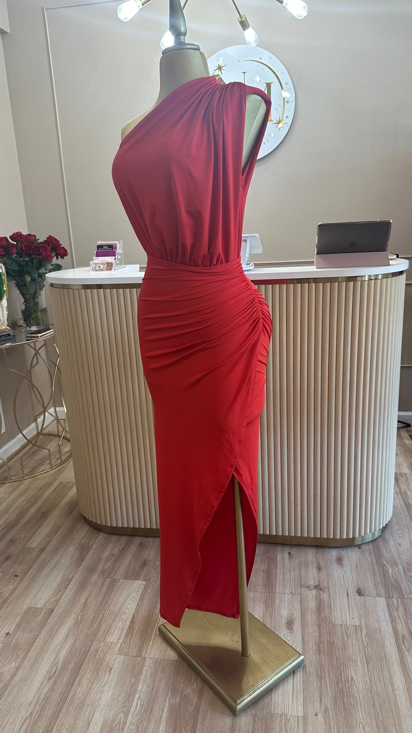 One shoulder Red ❤️ Dress