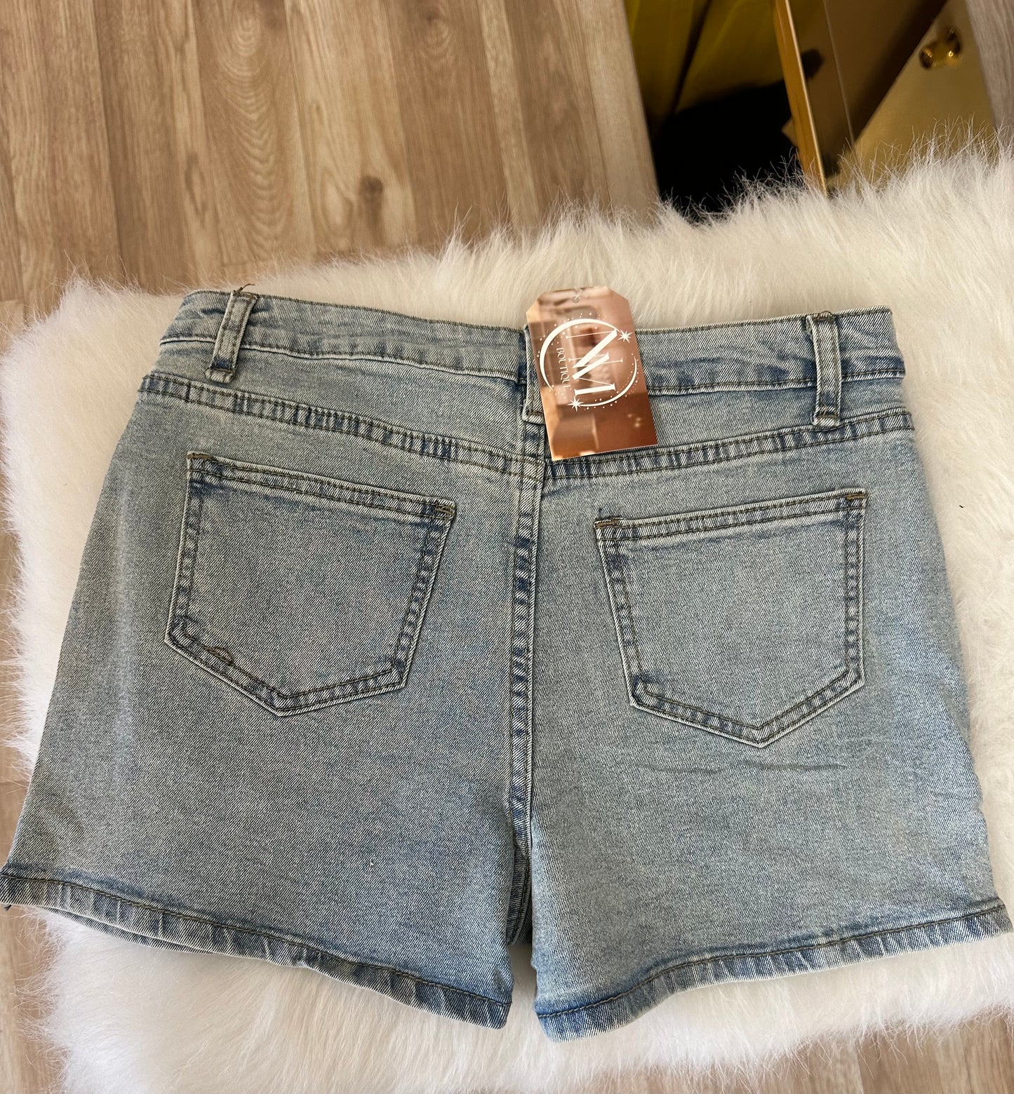 Light Rhinestone Shorts